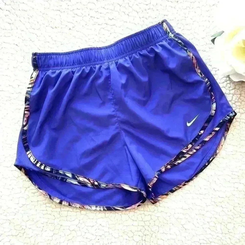 NIKE Purple Striped DriFit Lined Athletic Running Shorts Size‎ S
